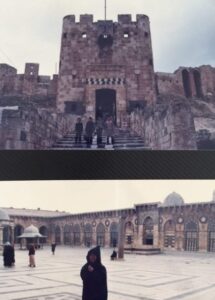 上：アレッポ城（世界遺産） 下：ウマイヤドモスク（世界遺産） いずれも2013年戦闘で破壊